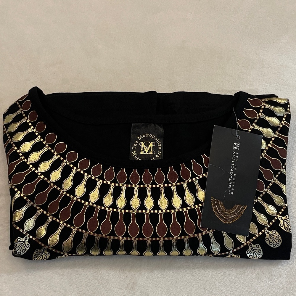 Metropolitan Museum of Art 3/4 Sleeve Sz XL Egyptian Embellished Collar - Picture 9 of 15